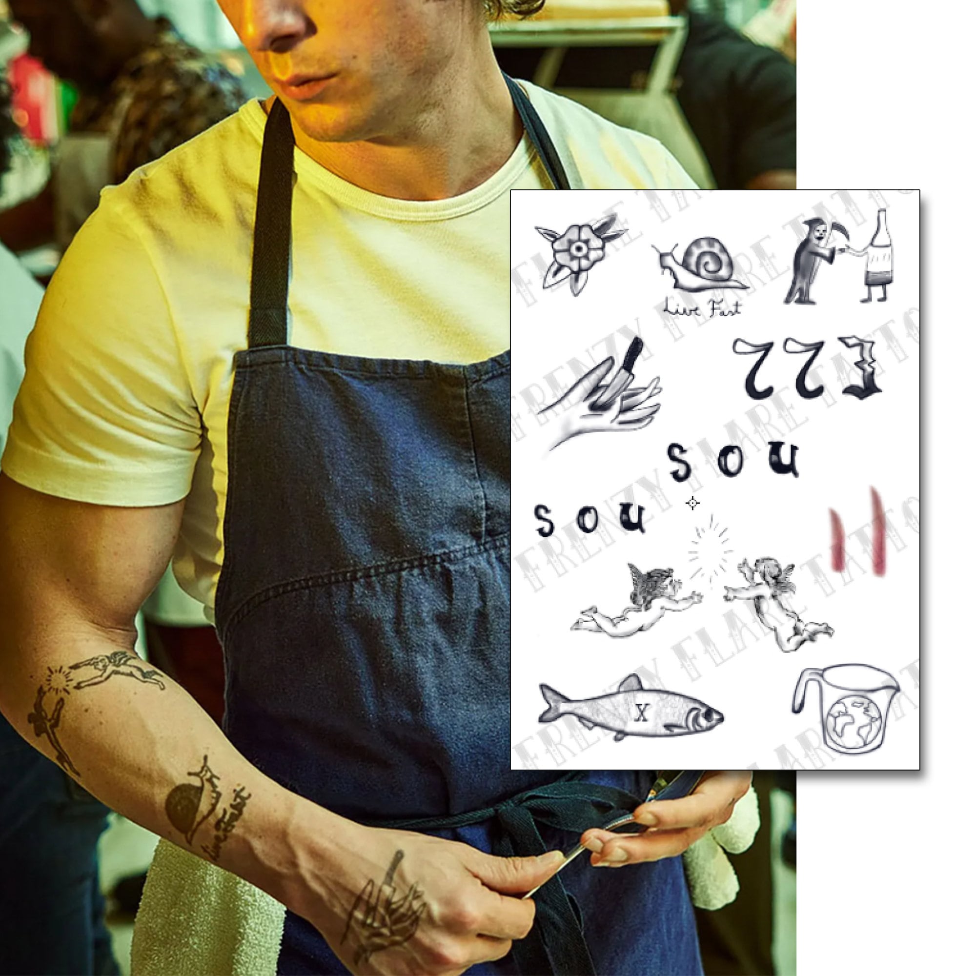 Place Beyond the Pines Temporary Tattoos for Cosplay - Frenzy Flare