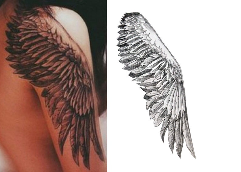 Wings Large Temporary Tattoo for Cosplaying image 1