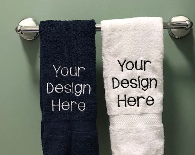 Personalized Bathroom Hand Towels cotton Embroideredchoose Etsy