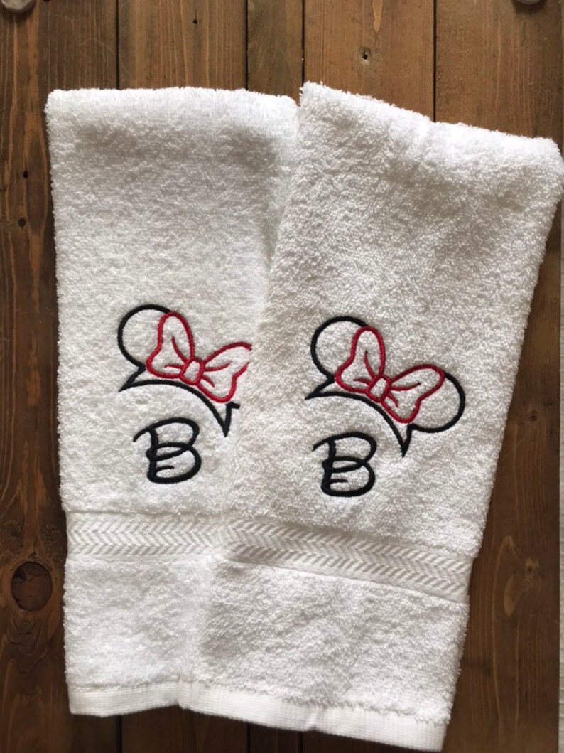 Disney Personalized Bathroom Hand Towels Cotton Etsy