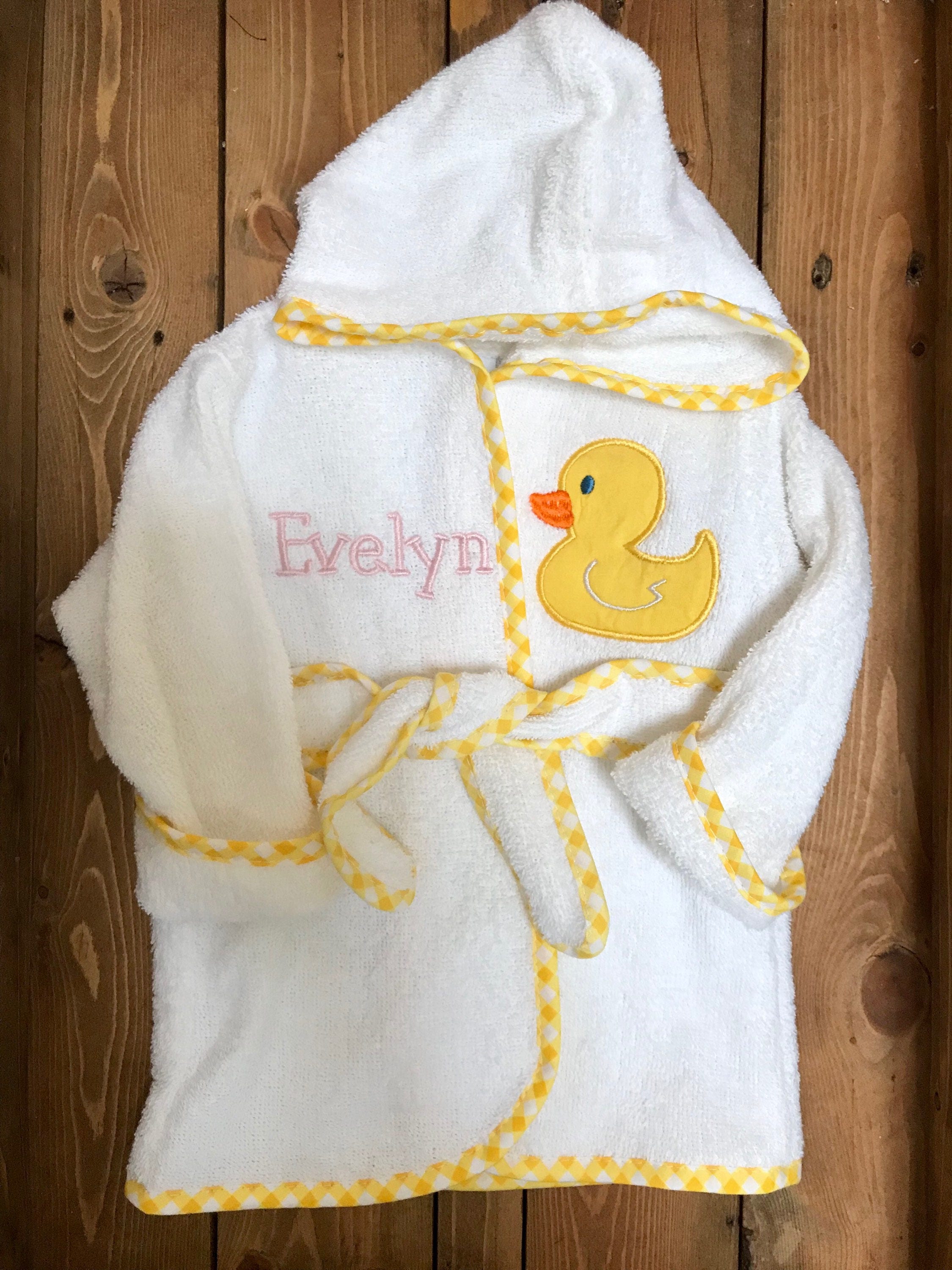 Baby Robe Embroidered with Name Etsy