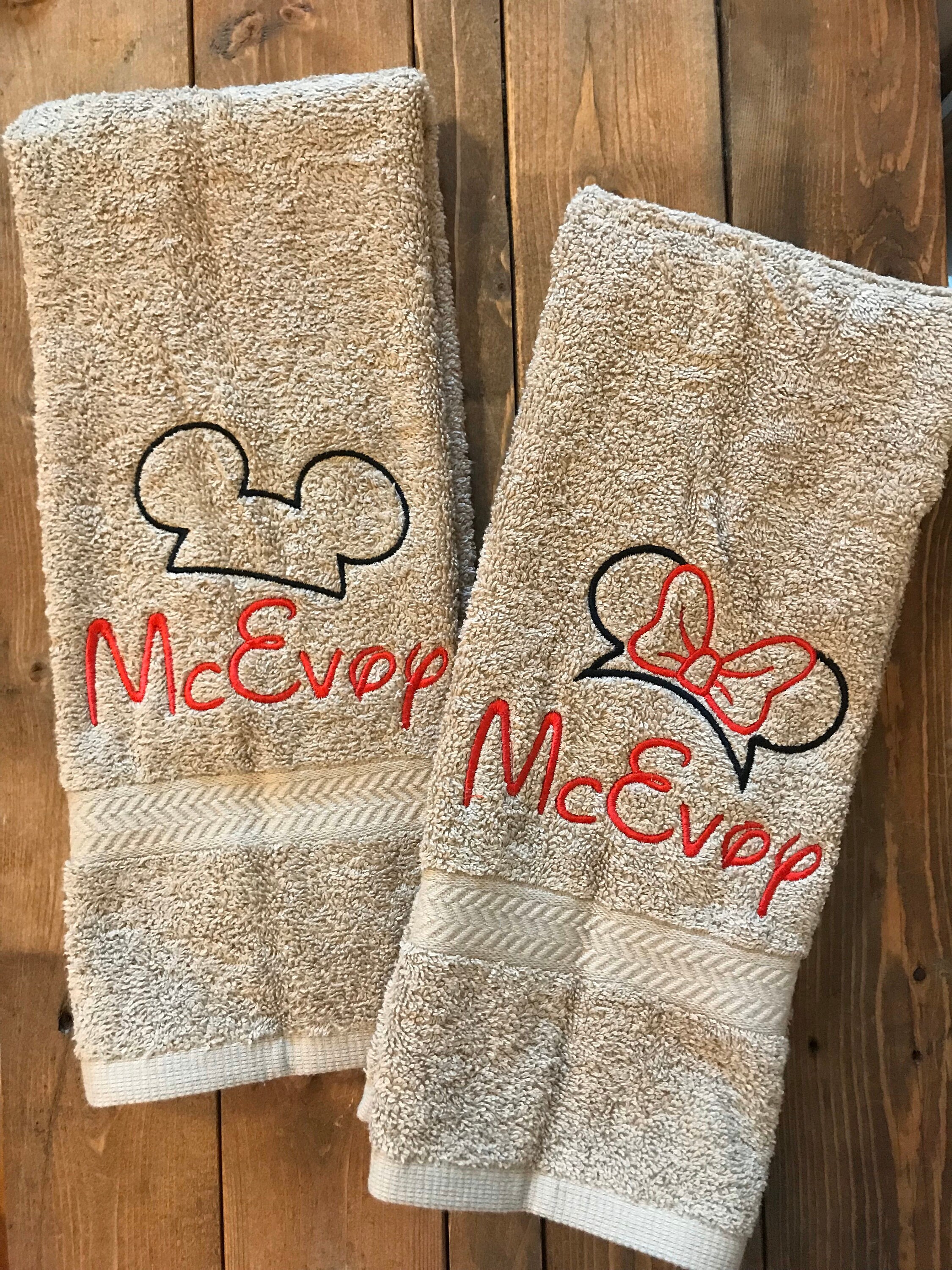 Disney Personalized Bathroom Hand Towels Cotton Etsy