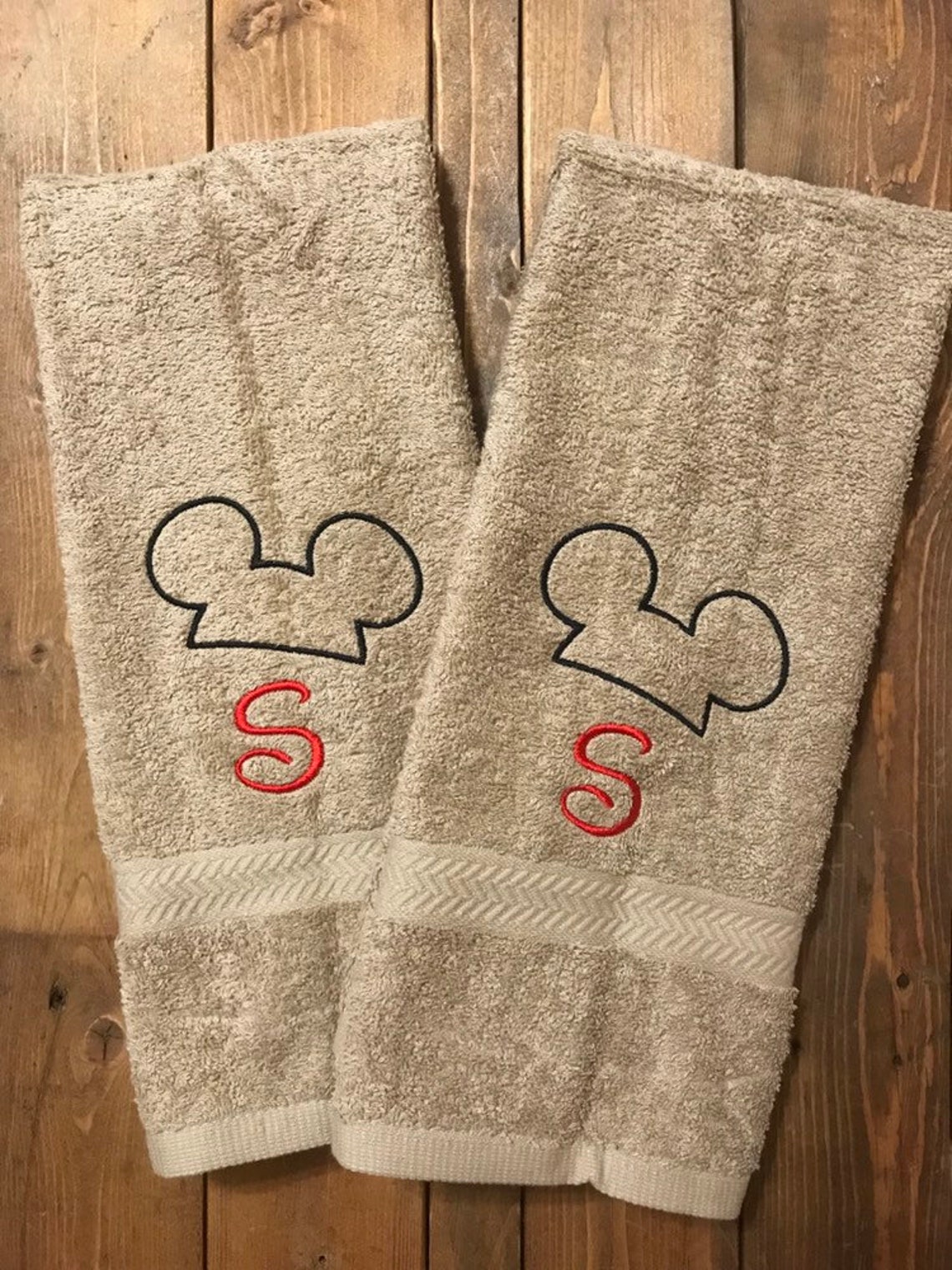 Disney Personalized Bathroom Hand Towels Cotton Etsy