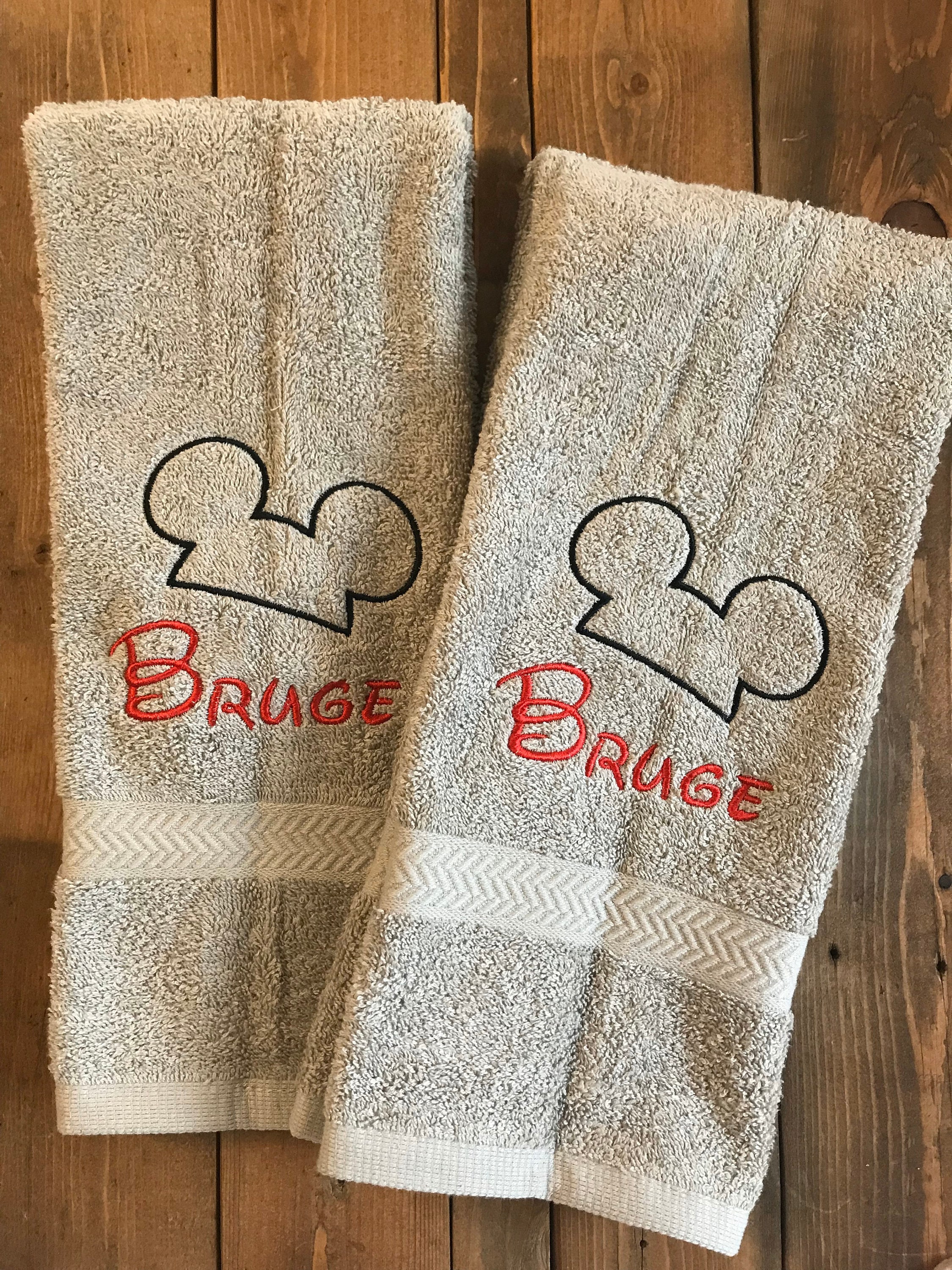 Disney Personalized Bathroom Hand Towels Cotton Etsy