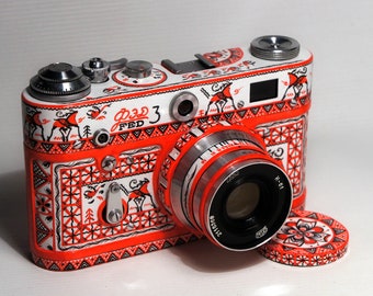 FED-3 fed-3 Ukrainian RF camera. New design. Stylized as Mezen. Hand made.EX!