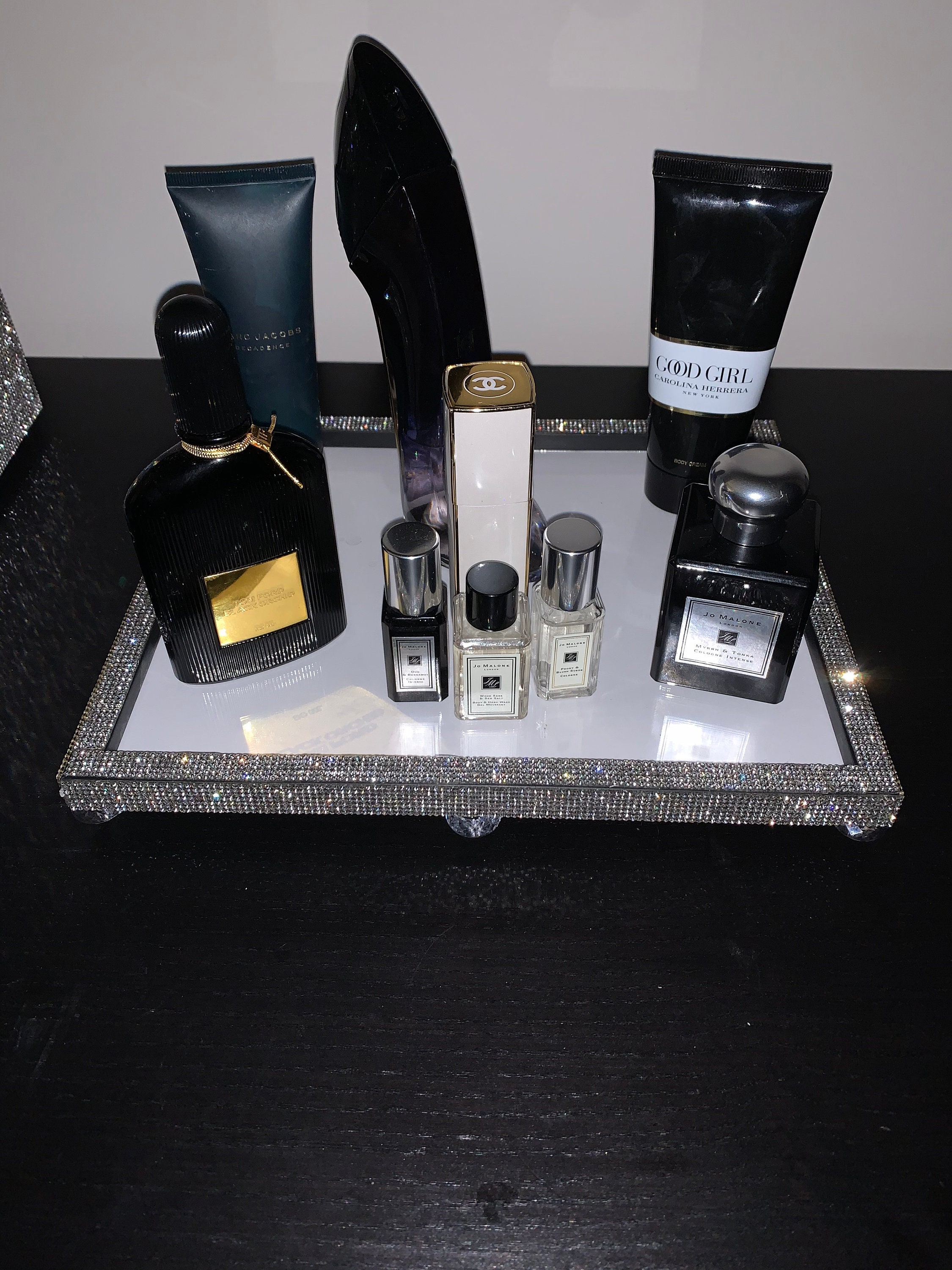 Rhinestone Bling Glam Tray Perfume Tray Makeup Tray Etsy