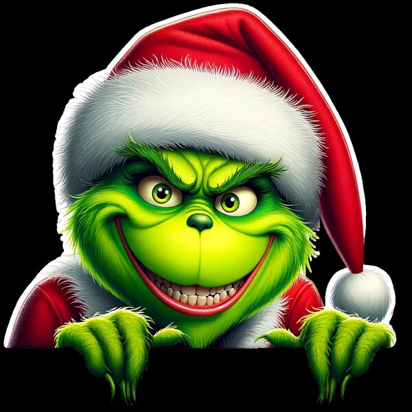 Grinch Peeker - Etsy