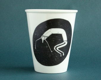 Cup 'possessed' | Coffee cup, tea cup, porcelain cup, illustration