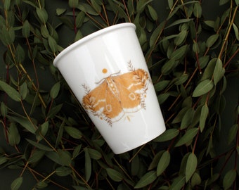 Tasse Kaiser Motte | Kaffeetasse, Teetasse, Porzellantasse, Natur Illustration