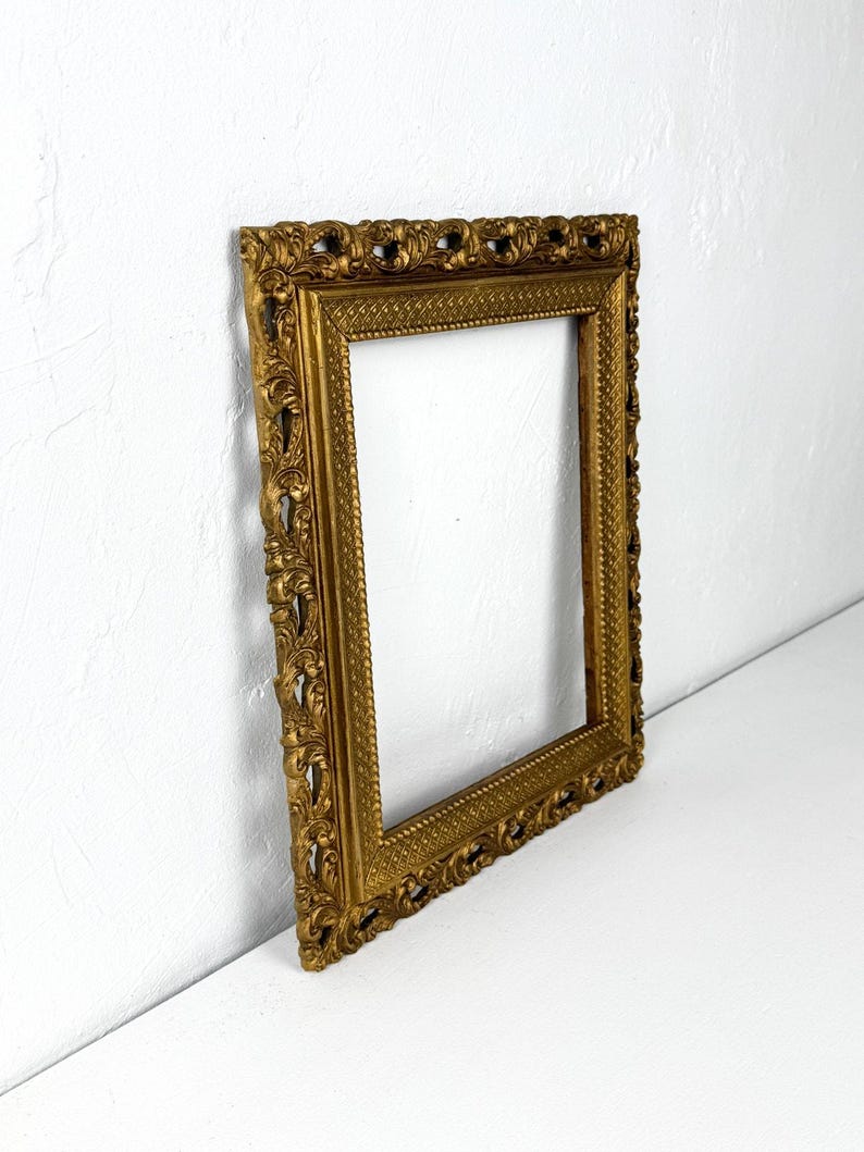 アンティークロココ調装飾ヴィンテージゴールド彫刻木製フレーム 8x10インチ用 - Etsy 日本