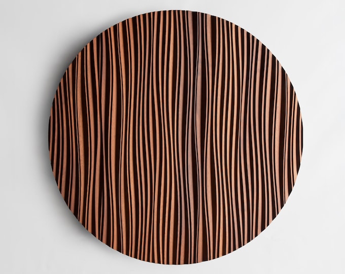 Sound Diffuser, 3d Geometric wood wall art, Circular Acoustic Panel Art, Original Abstract, Minimal Modern Art Work, Mod Home Office Decor