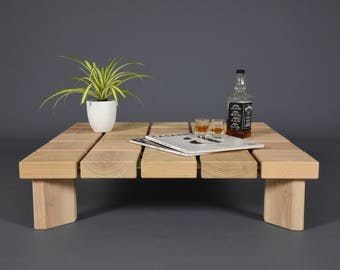 design wooden Coffee table /  Side table wood mid century / Modern handmade ash tree wood table / Table living room