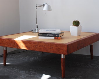 Modern Mid Century coffee table in fine wood from Bubinga and Bamboo