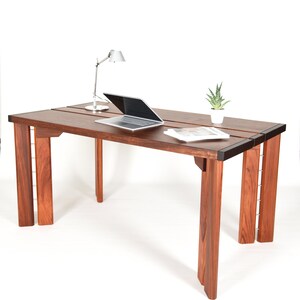 Mid century solid wood office desk image 4