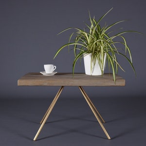 Mid Century mud color wooden bedside table
