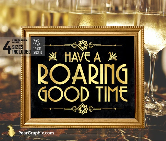 Gatsby Wedding Signs Printable Great Gatsby Decorations Etsy