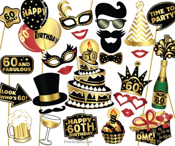 birthday party photo booth props
