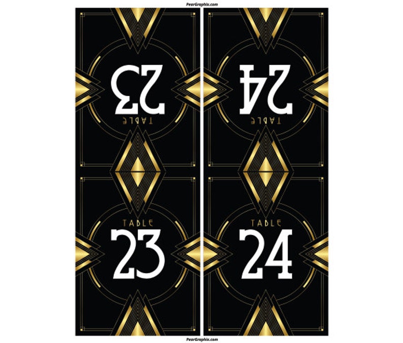 gold table numbers art deco table number cards table numbers gold 1 30 gatsby table numbers for wedding wedding table numbers printable party supplies paper party supplies stokfella com