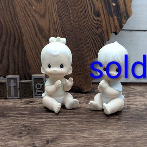 1983 Natalie & David Precious Moments #E2852 Baby Figur