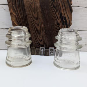 Hemingray Clear Glass Insulators: No 16 & No 17, Telephone Pole Decor