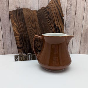 Shenango China Vintage Restaurant Ware Large Brown Cream Pitcher