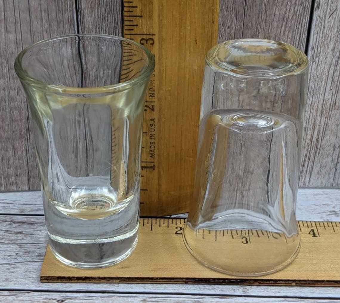 Vintage Clear Tall Shot Glass Set Bachelor Party Shot Glass Etsy