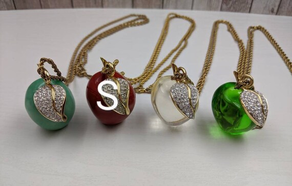 Kenneth Jay Lane Designs KJL Acrylic Apple & Rhine