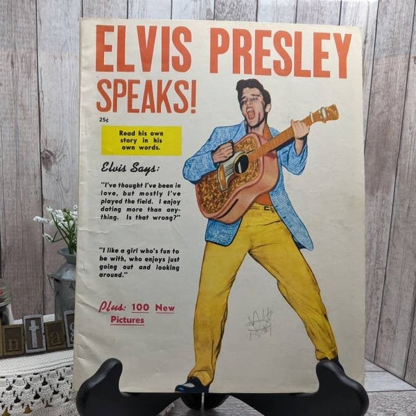 SPRING CLEARANCE! Elvis Presley Speaks! Rare 1956 Early Career Magazine, Rare Elvis Photographs and Stories