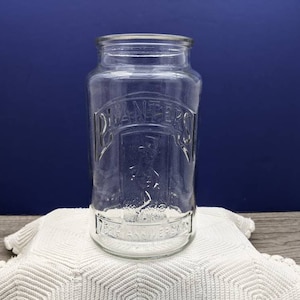 1981 Planter&#39;s Peanuts Clear 75th Anniversary Jar without Lid