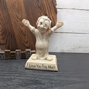 Russ & Wallace Berrie I Love You This Much Lata 60.-70. XX wieku Figurka Sillisculpts Statuetka