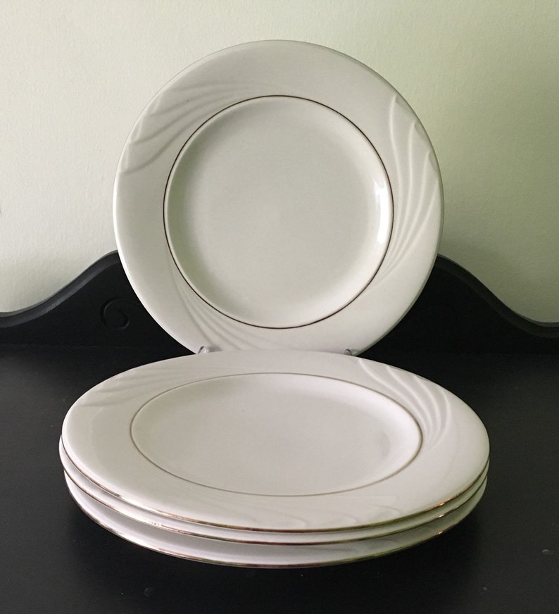Gibson Everyday Housewares White China Plates Starter Set Etsy