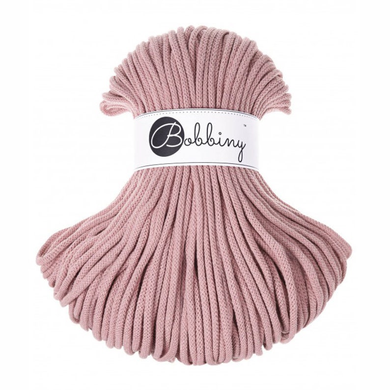 100m Light Light Pink Macrame Cord With Inner Core 100/% Cotton 5mm Rope Yarn