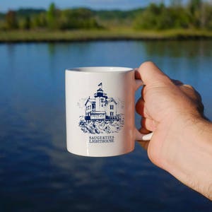 Saugerties Lighthouse white coffee mug