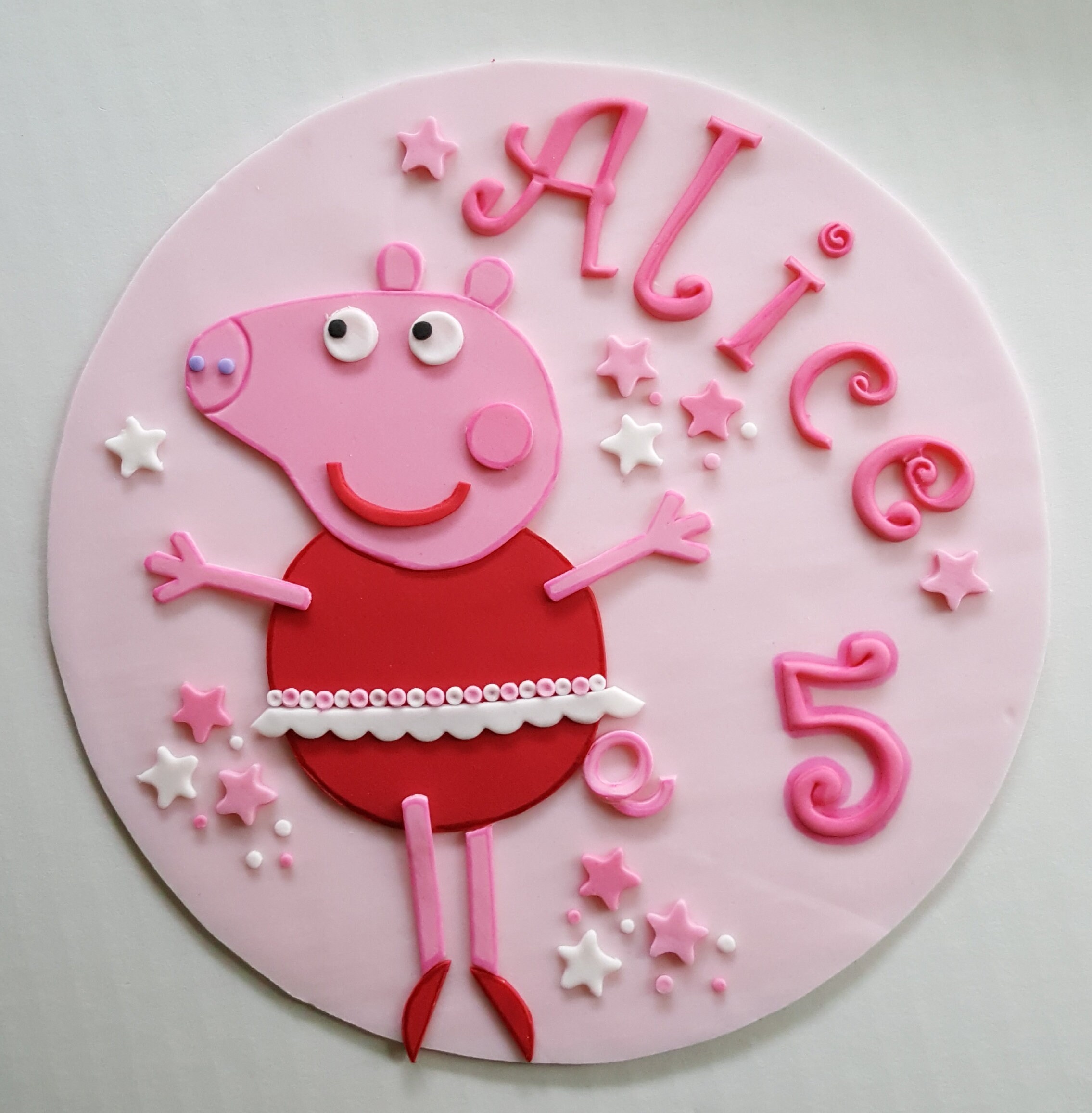 Peppa Pig Cake Topper Edible Fondant Etsy