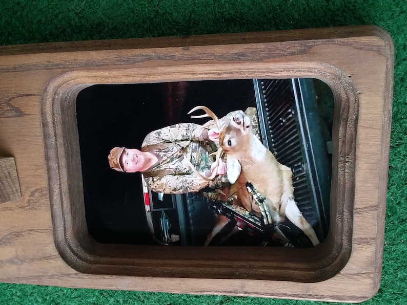 Taxidermy European Deer Mounting Panel With 4x6 window for photo display