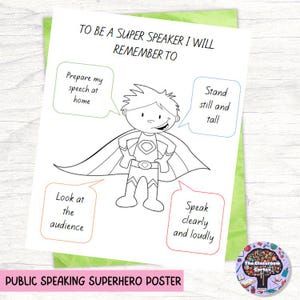 Public Speaking Superhero Poster