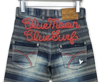 Blue Moon Blue Jeans Size 26 fits W31xL28 Japanese Hickory Denim