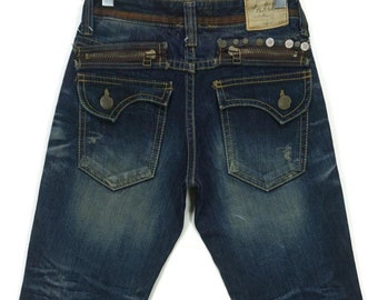 Lolita Jeans Size 25 Fits W29xl31 Japanese Low Rise Bootcut Denim