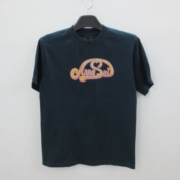 Anna Sui Shirt Vintage Anna Sui T Anna Sui Vintage T Anna Sui Glitter Logo Made in USA Mens Size XS/S