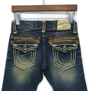 Lolita Jeans Size 25 Fit W29 L31 Japanese Low Rise Bootcut