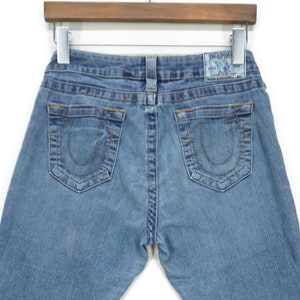 True Religion leggings met hoge taille, maat 30, distressed denim