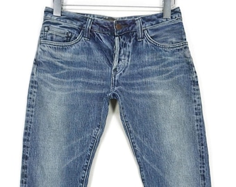 Jeansy FULLCOUNT Selvedge, wyprodukowane w Japonii, rozmiar W28xL29, jeansy z niskim stanem