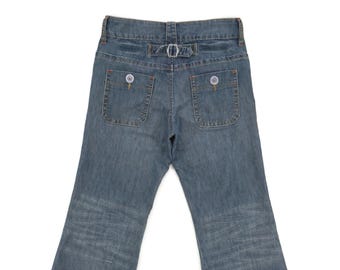 Lolita Jeans Size 25 Fits W29xl31 Japanese Low Rise Bootcut Denim