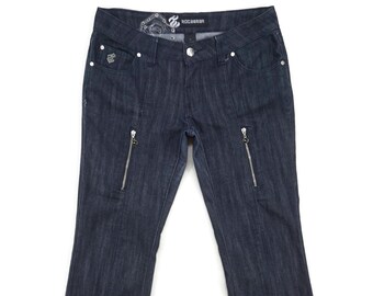 Lolita Jeans Size 25 Fits W29xl31 Japanese Low Rise Bootcut Denim