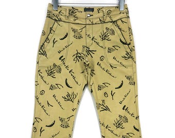 Vintage Hiroko Koshino Pants fits W29xL30.5 Japanese Designer Abstract Embellished Bootcut Trousers