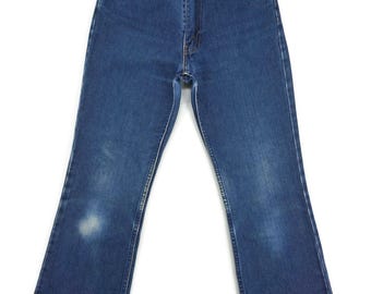 Vintage Levi's 517-02 Jeans 90s Patite Bootcut High Waisted Denim