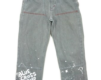 Blue Cross Jeans Japanese Boys Workwear Carpenter Denim Size W31xL31.5