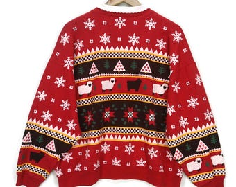 ま*☆様 SPUMONI BY FRANKO くまさんスウェット USA製 80 Vintage Christmas Spumoni by Franco Teddy Collared Sweatshirt Size