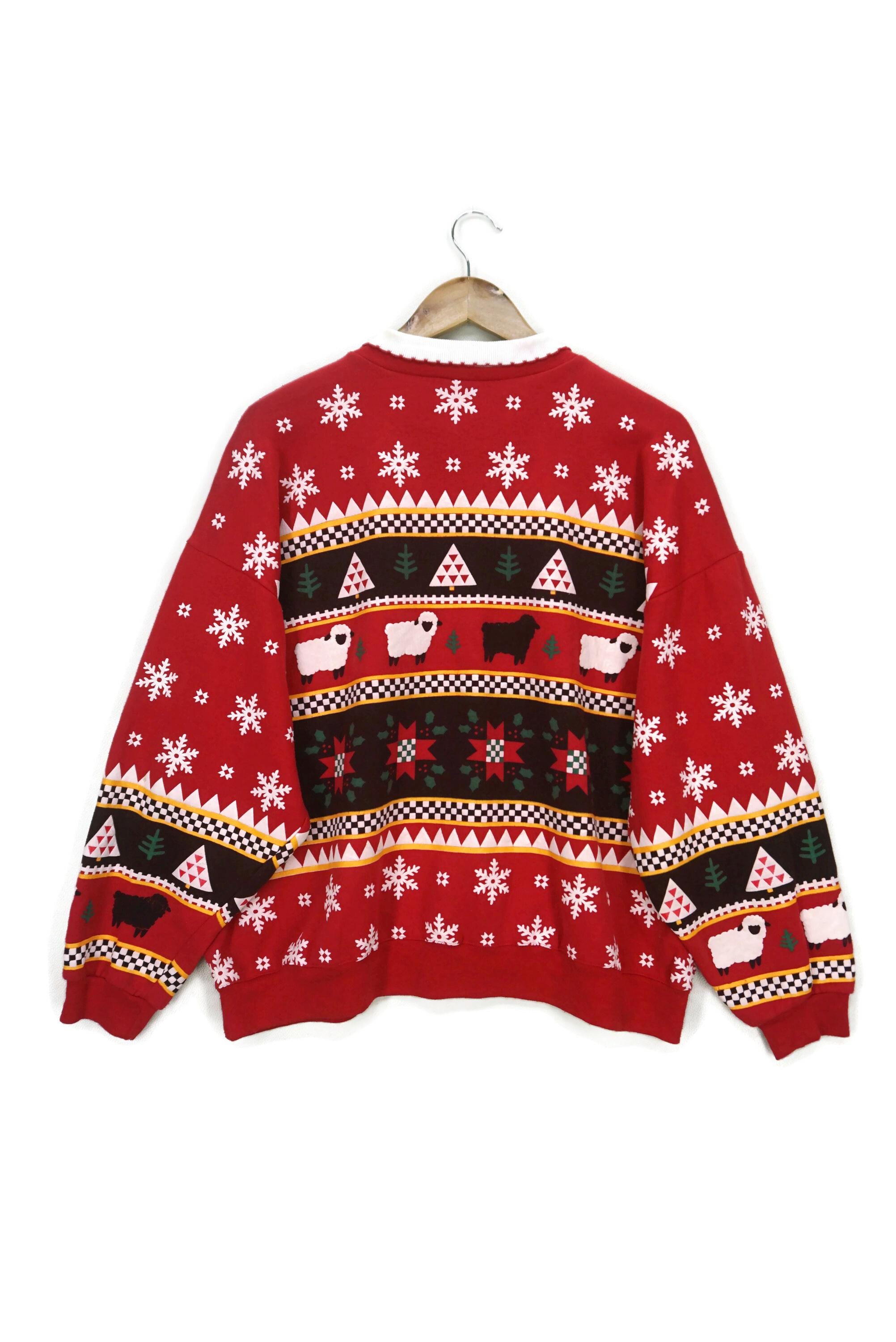 ま*☆様 SPUMONI BY FRANKO くまさんスウェット USA製 80 Spumoni by Franko Spectravest Vintage Christmas Sheeps Sweatshirt