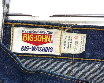 希少 70s BIG JOHN BIG-WASHING デッドストック W36 Vintage Big John Jeans Japanese Workwear Bootcut Denim Size